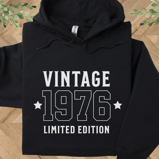 Vintage 1976 Hoodie – 50th Birthday Gift – Limited Edition 1976 Sweatshirt