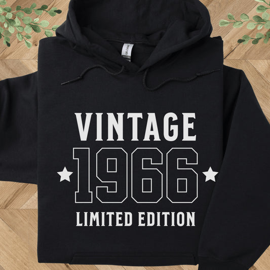 Vintage 1966 Hoodie – 60th Birthday Gift – Limited Edition 1966 Sweatshirt