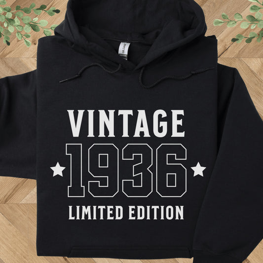 Vintage 1936 Hoodie – 90th Birthday Gift – Limited Edition 1936 Sweatshirt
