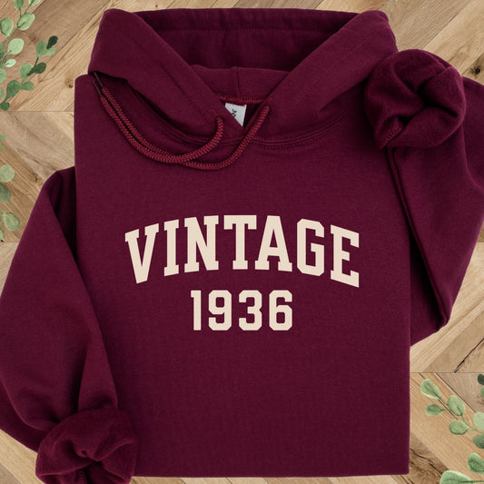 Vintage 1936 Hoodie – 90th Birthday Gift – 1936 Sweatshirt