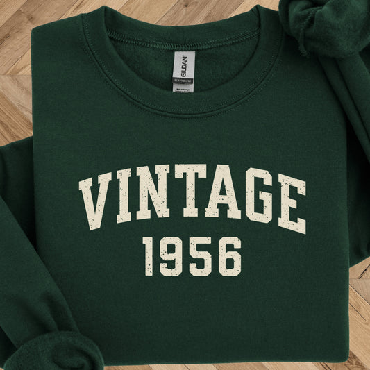 Vintage 1956 Sweatshirt - 70th Birthday Crewneck