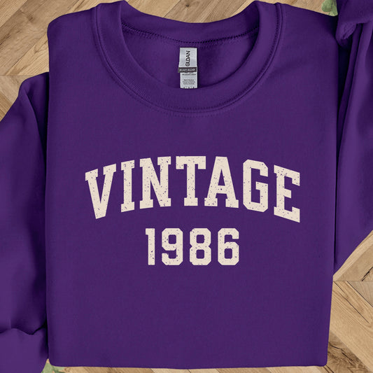 Vintage 1986 Sweatshirt - 40th Birthday Crewneck