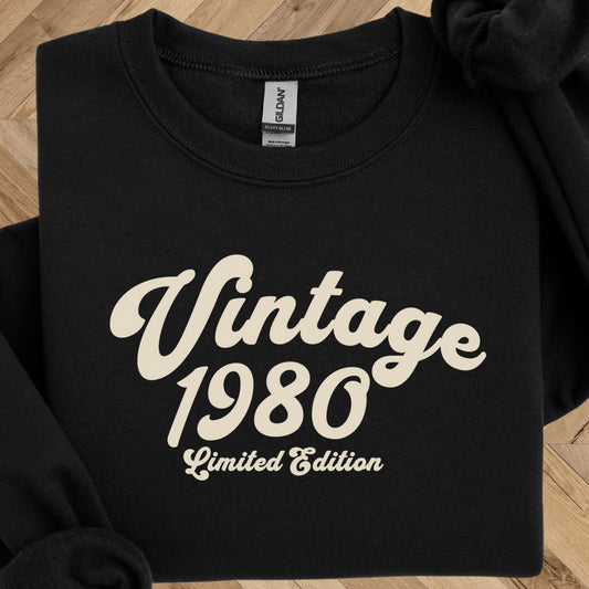 1980 Birthday Sweatshirt - Limited Edition Crewneck