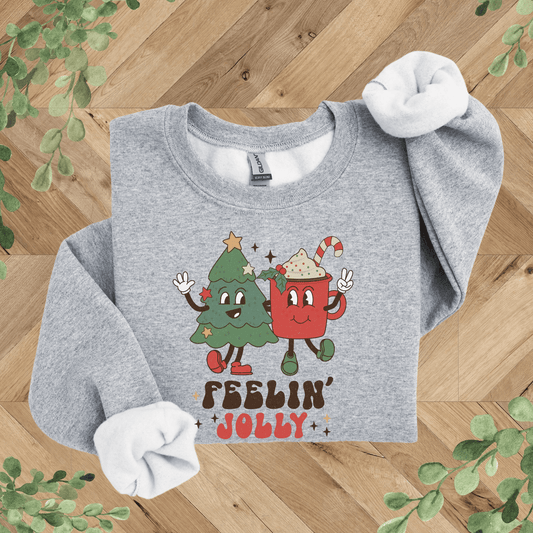 Feelin' Jolly Retro Character Sweatshirt