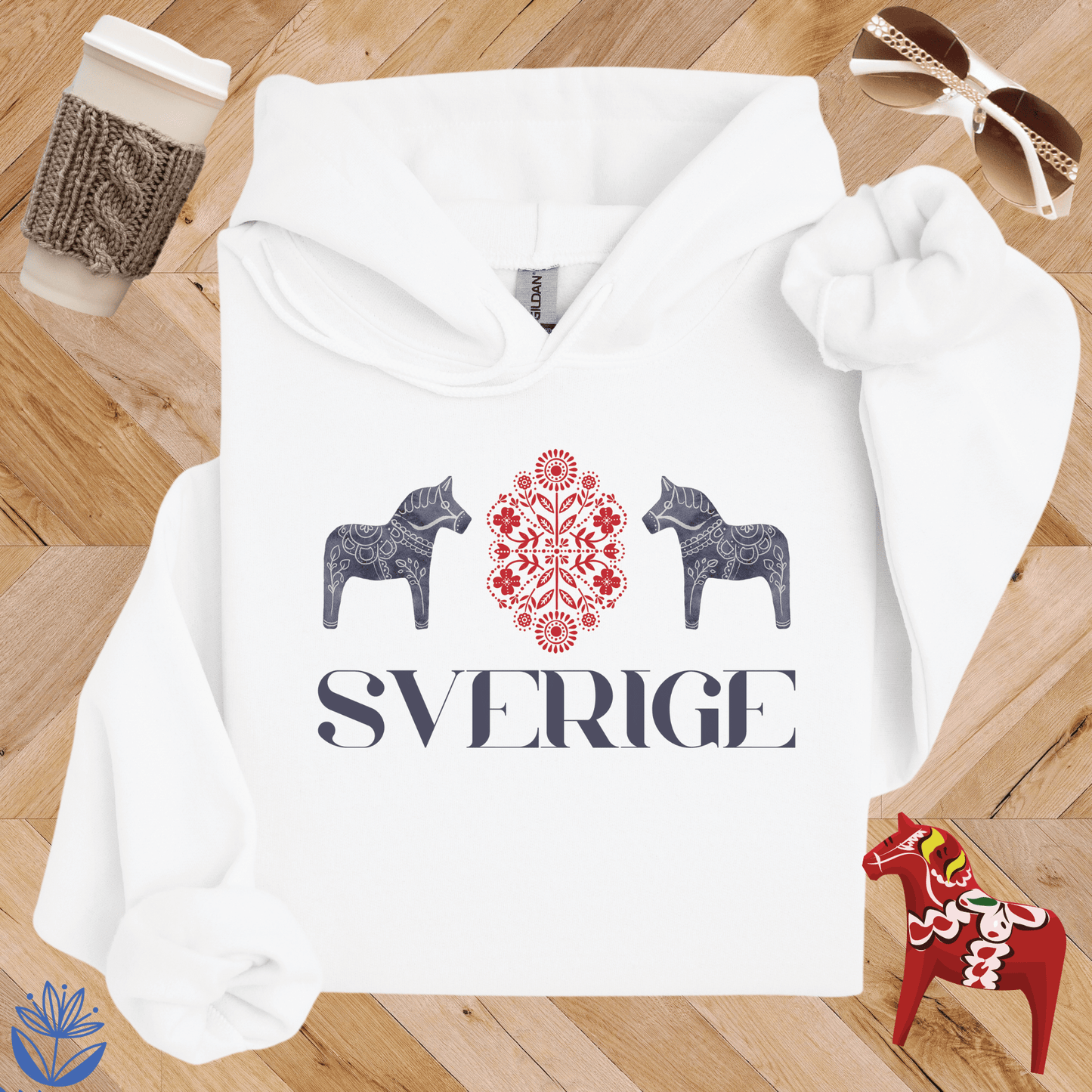 Sverige Dala Horse Hoodie