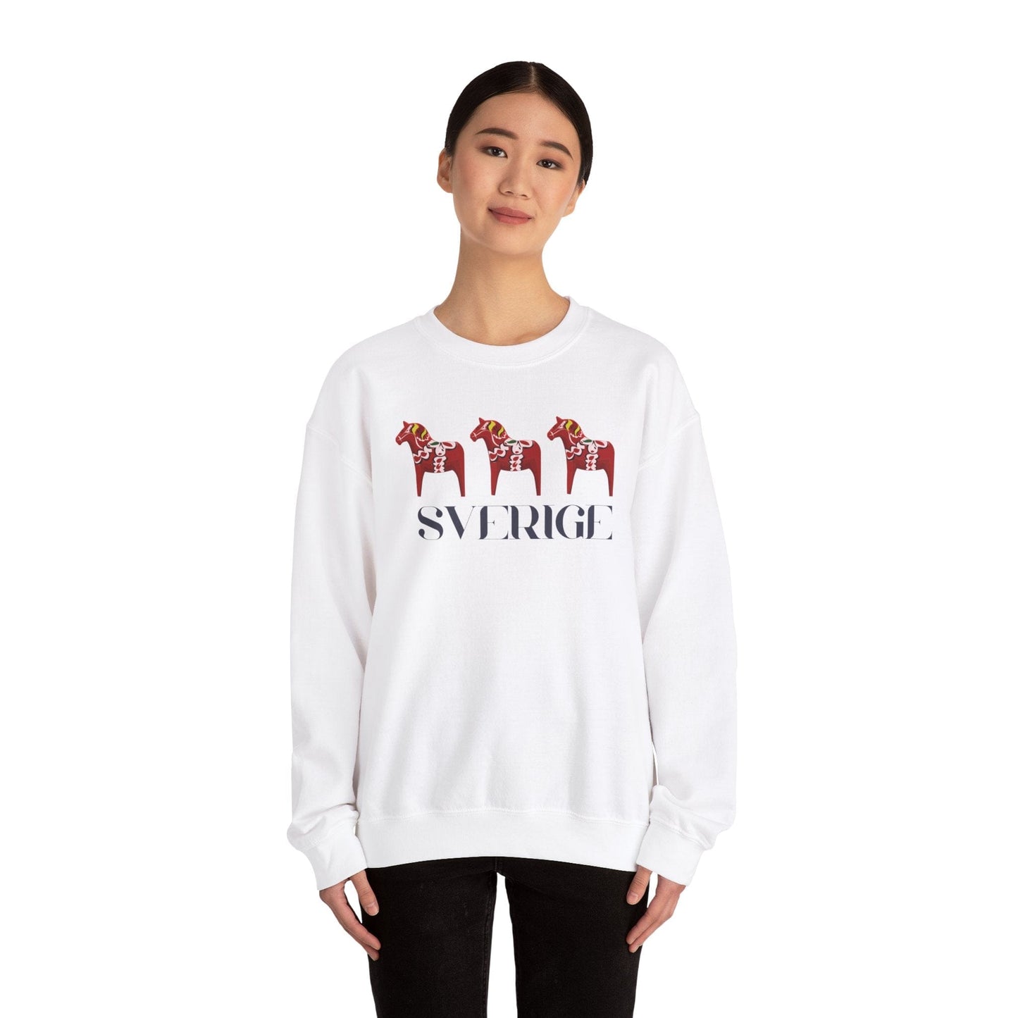 Sverige Red Horses Crewneck Sweatshirt