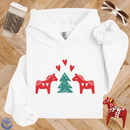 Dala Horse Christmas Hoodie