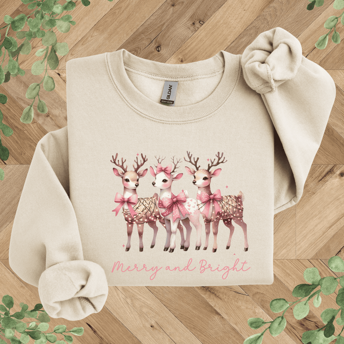 Merry + Bright Deer Sweatshirt