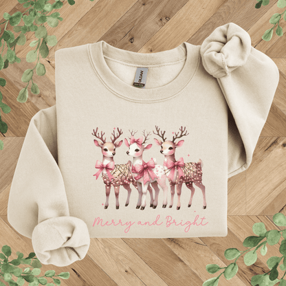 Merry + Bright Deer Sweatshirt