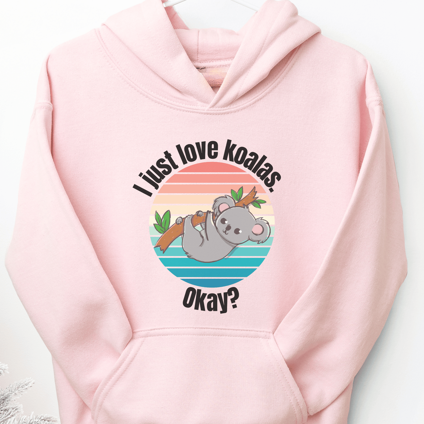 Koala Hanging from Tree Youth Hoodie