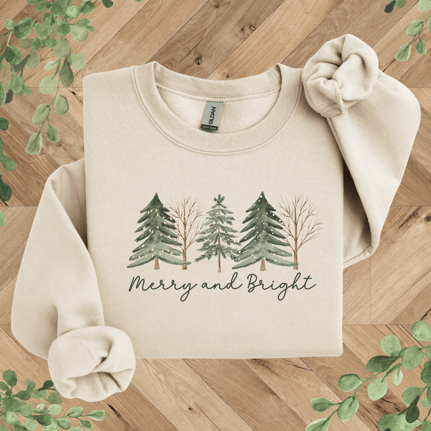 Merry + Bright Christmas Tree Sweatshirt