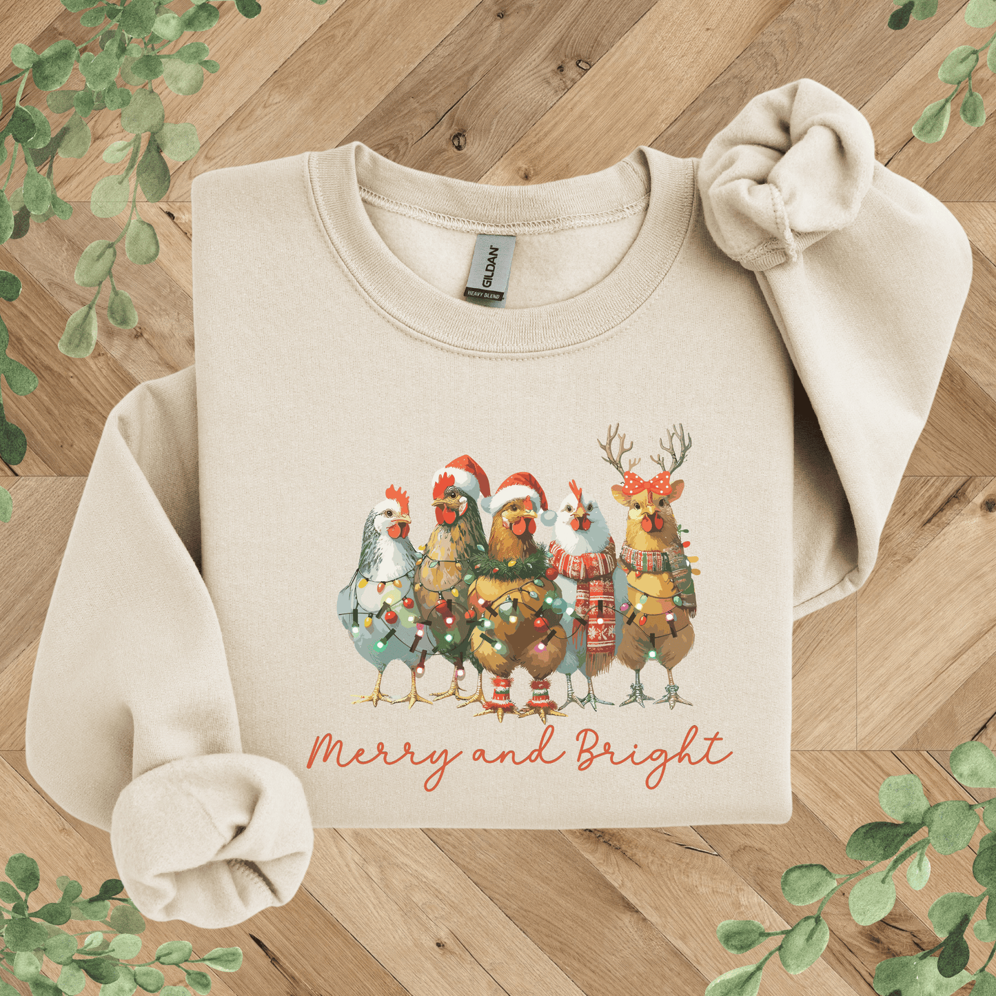 Merry + Bright Chickens Sweatshirt