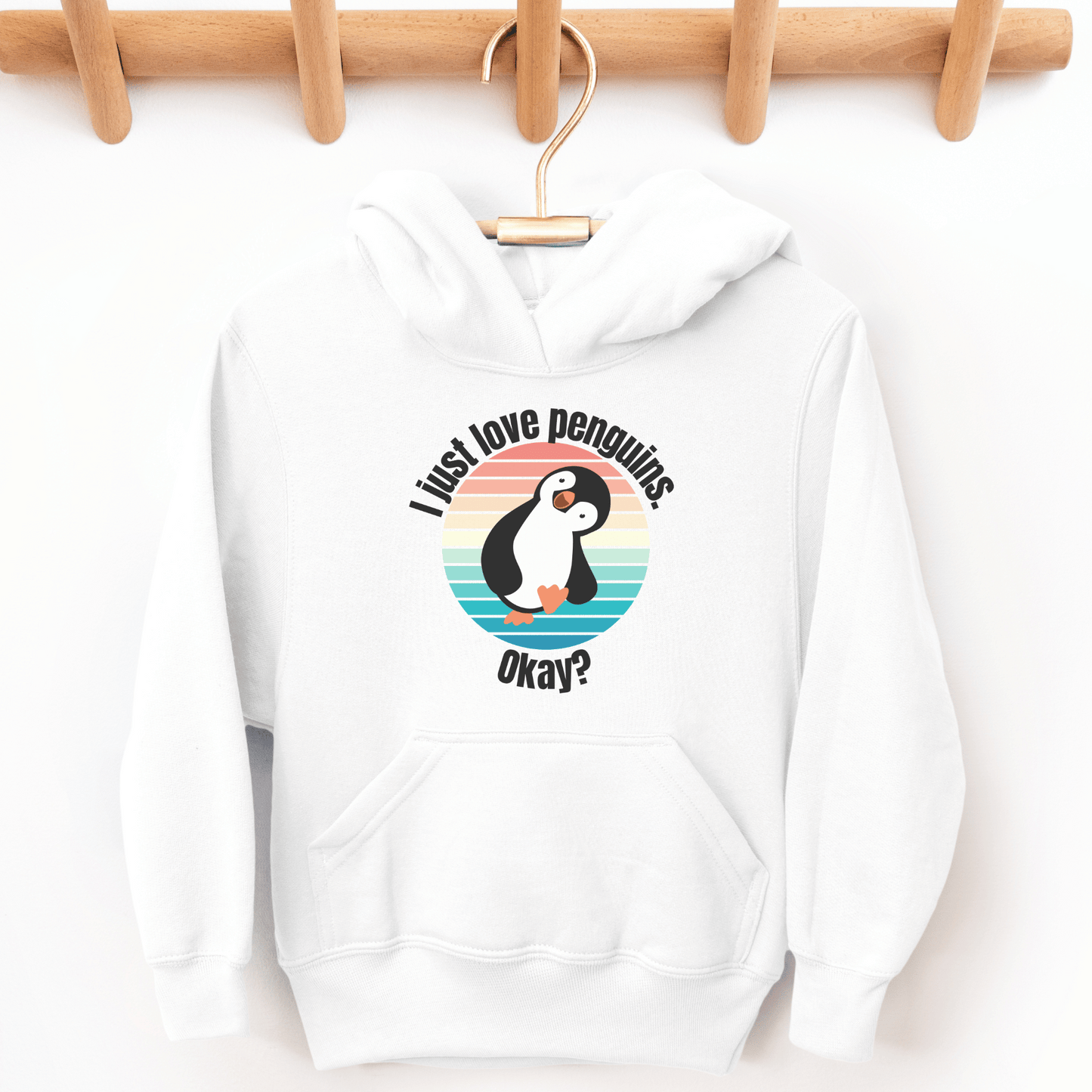 Waddling Penguin Youth Hoodie