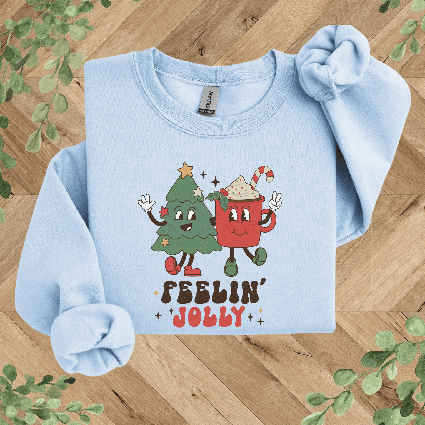 Feelin' Jolly Retro Character Sweatshirt