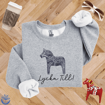 Dala Horse Lycka Till Sweatshirt