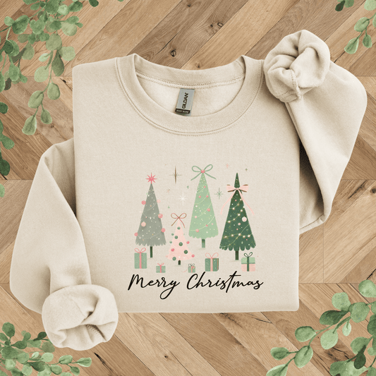 Christmas Trees + Bows Sweatshirt