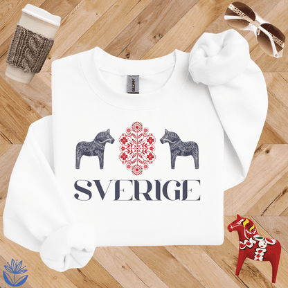 Sverige Dala Horse Duo Sweatshirt