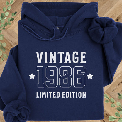 Vintage 1986 Hoodie – 40th Birthday Gift – Limited Edition 1986 Sweatshirt