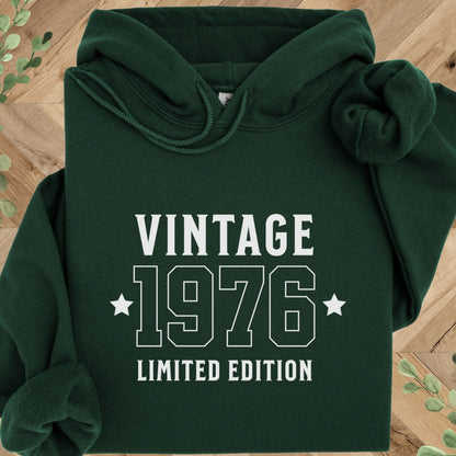 Vintage 1976 Hoodie – 50th Birthday Gift – Limited Edition 1976 Sweatshirt