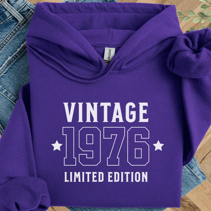 Vintage 1976 Hoodie – 50th Birthday Gift – Limited Edition 1976 Sweatshirt