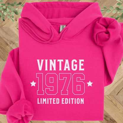 Vintage 1976 Hoodie – 50th Birthday Gift – Limited Edition 1976 Sweatshirt