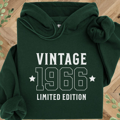 Vintage 1966 Hoodie – 60th Birthday Gift – Limited Edition 1966 Sweatshirt