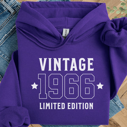 Vintage 1966 Hoodie – 60th Birthday Gift – Limited Edition 1966 Sweatshirt