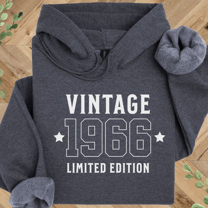 Vintage 1966 Hoodie – 60th Birthday Gift – Limited Edition 1966 Sweatshirt