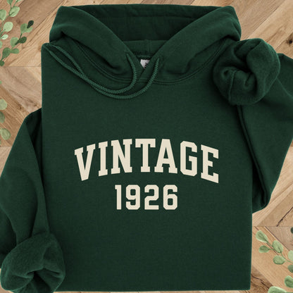 Vintage 1926 Hoodie – 100th Birthday Gift – 1926 Sweatshirt