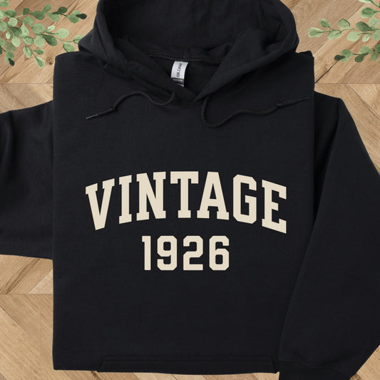 Vintage 1926 Hoodie – 100th Birthday Gift – 1926 Sweatshirt