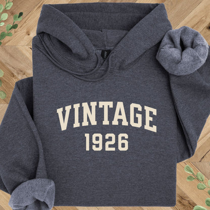 Vintage 1926 Hoodie – 100th Birthday Gift – 1926 Sweatshirt
