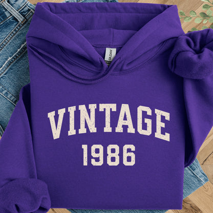 Vintage 1986 Hoodie – 40th Birthday Gift – 1986 Sweatshirt