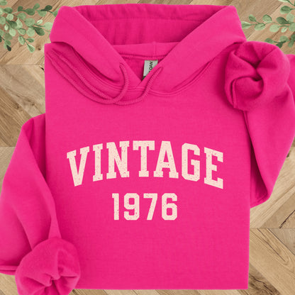 Vintage 1976 Hoodie – 50th Birthday Gift – 1976 Sweatshirt