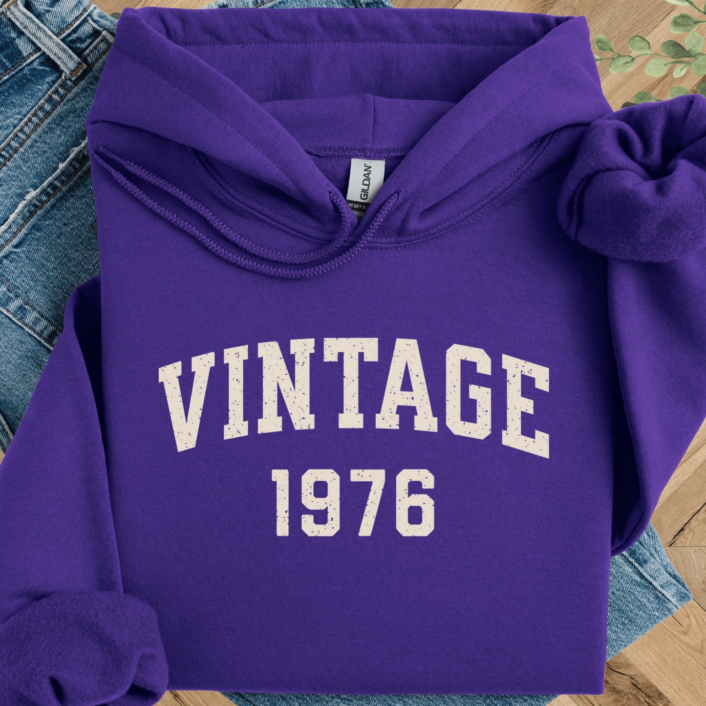 Vintage 1976 Hoodie – 50th Birthday Gift – 1976 Sweatshirt