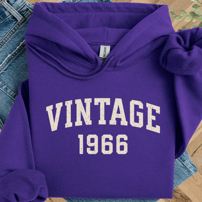 Vintage 1966 Hoodie – 60th Birthday Gift – 1966 Sweatshirt