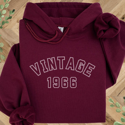 Vintage 1966 Hoodie – 60th Birthday Gift – 1966 Sweatshirt