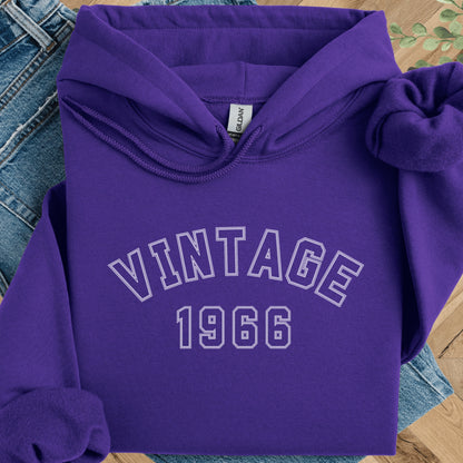 Vintage 1966 Hoodie – 60th Birthday Gift – 1966 Sweatshirt