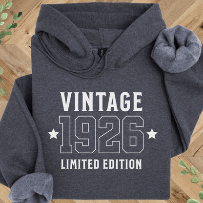 Vintage 1926 Hoodie – 100th Birthday Gift – 1926 Sweatshirt