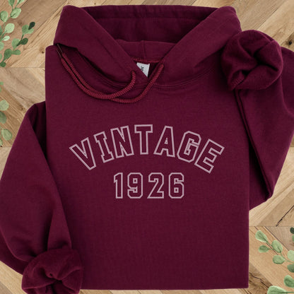 Vintage 1926 Hoodie – 100th Birthday Gift – 1926 Sweatshirt