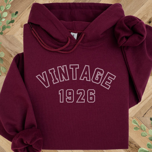 Vintage 1926 Hoodie – 100th Birthday Gift – 1926 Sweatshirt