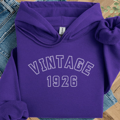 Vintage 1926 Hoodie – 100th Birthday Gift – 1926 Sweatshirt