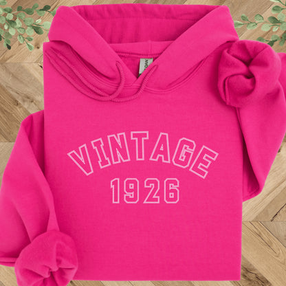 Vintage 1926 Hoodie – 100th Birthday Gift – 1926 Sweatshirt
