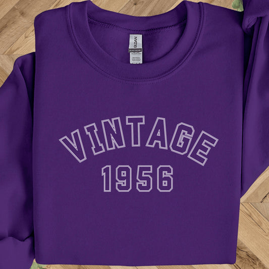 Vintage 1956 Sweatshirt - 70th Birthday Crewneck