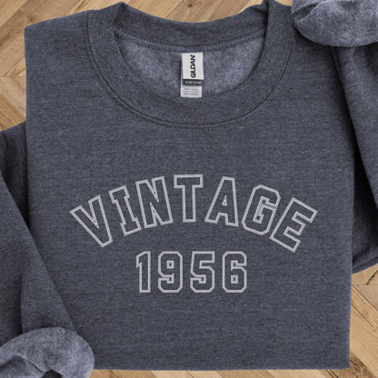 Vintage 1956 Sweatshirt - 70th Birthday Crewneck