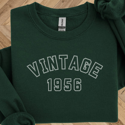 Vintage 1956 Sweatshirt - 70th Birthday Crewneck