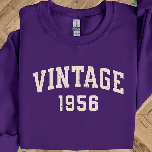 Vintage 1956 Sweatshirt - 70th Birthday Crewneck