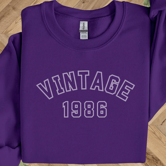 Vintage 1986 Sweatshirt - 40th Birthday Crewneck
