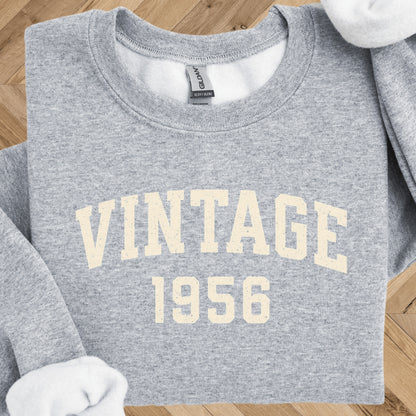 Vintage 1956 Sweatshirt - 70th Birthday Crewneck