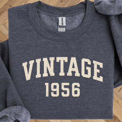 Vintage 1956 Sweatshirt - 70th Birthday Crewneck
