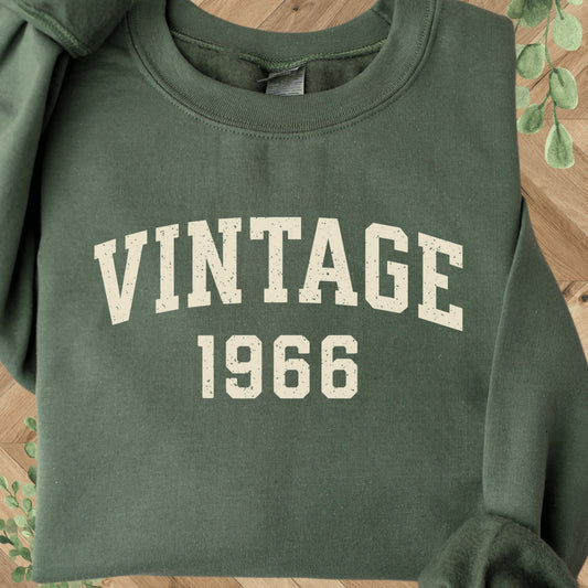 Vintage 1966 Sweatshirt - 60th Birthday Crewneck